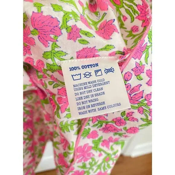 Pink City Prints Tuckernuck Rah Rah Skirt Smocked Floral Midi Maxi Candy Jaal - Picture 5 of 6